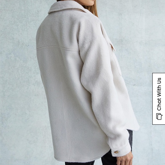 LA Hearts Oversized Shacket size XS/S Bone Color - Picture 2 of 2